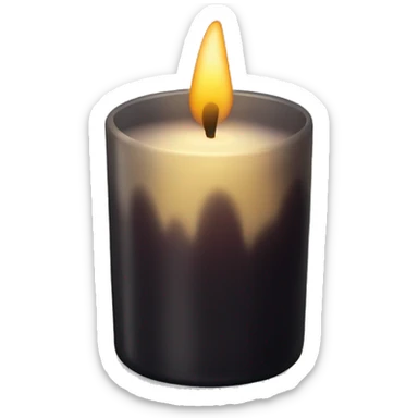 a Christmas candle in a dark jar sticker