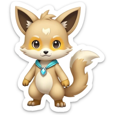  High quality Cute Cool Kawaii edgy Pretty Chibi Fur-Sona Colorful Fakemon Full Body sticker
