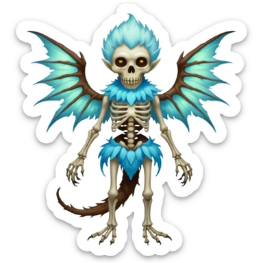 Draconian Faerie Elvish Giant Dwarfed Zombiefied Vampiric Spectral Ghostly Ghoulish Skeletal Furry Fuzzy Fluffy Feathery Translucent Transparent Luminescent Bioluminescent, full body sticker