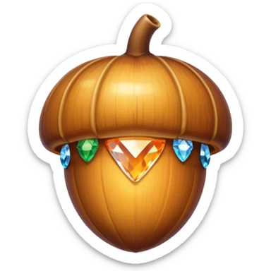 Chrystal acorn sticker