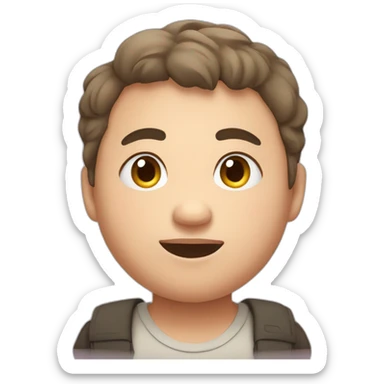 chubby cute boy sticker