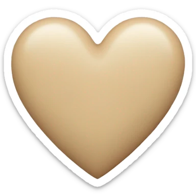 Beige heart sticker