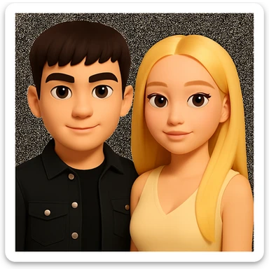 Slightly increase the volume of the upper body of the girl and slightly rotate her to face forward. Preserve the style of the original image. sticker