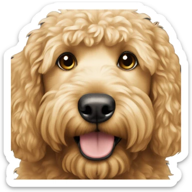 golden doodle dog sticker