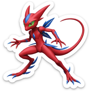 Inteleon-Greninja-Scizor-Pokémon-Fusion, full body sticker