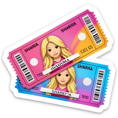 tickets of a Shakira concert sticker