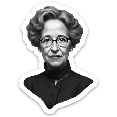 portrait of hannah arendt sticker