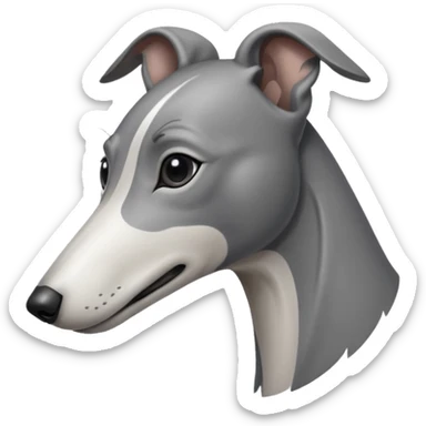 stilized greyhound looking to the right sticker