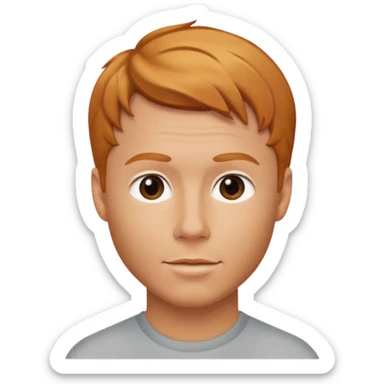 Brian Littrell from Backstreet Boys with reddish blonde hair sticker