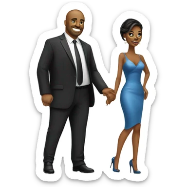 lady in stilettos with man sticker