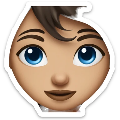 Brunette girl with blue eyes sipping red wine in a night robe  sticker