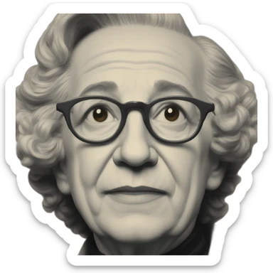 Arendt en couleur sticker