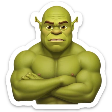 Shrek musculine  sticker