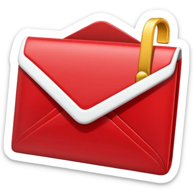christmas red mail with white "S" logo sticker