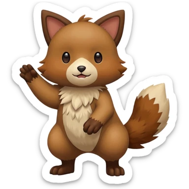 Rocruff-Pokémon, full body sticker