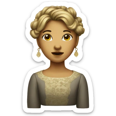 quince with face sticker