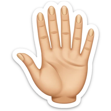 make me an emoji where all the fingers are up but thr ring finger is half down sticker