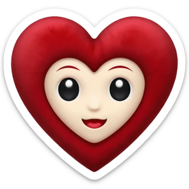 heart with gothic red velvet sticker