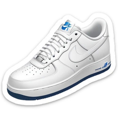 White Nike Air Force 1 sneaker with clean design and Nike swoosh sticker