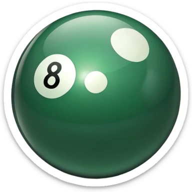 Green eight ball sticker