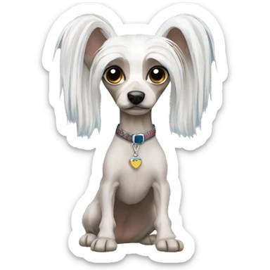 the Chinese crested breed sticker