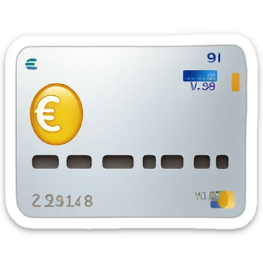 Credit card with euro sign sticker