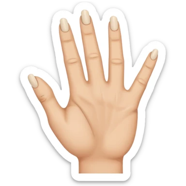 hand with rock symbol with the middle and index finger crossing over, middle behind index sticker