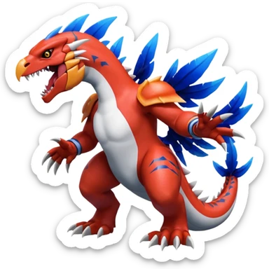 Yveltal-Lugia-Groudon-Fakémon-hybrid-creature (full body)  sticker
