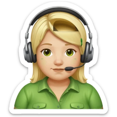 make a cucumber gamer, blonde and fat sticker