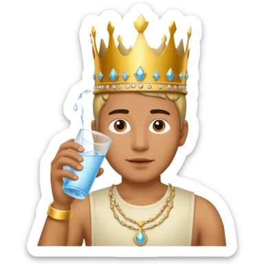One man surved Drinking water queen sticker
