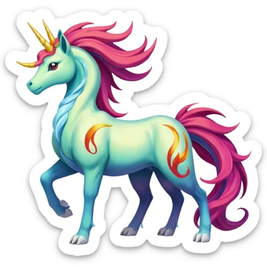 Suicune-Rapidash-Meganium-fusion (full body) sticker