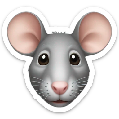 Realistic rat sticker