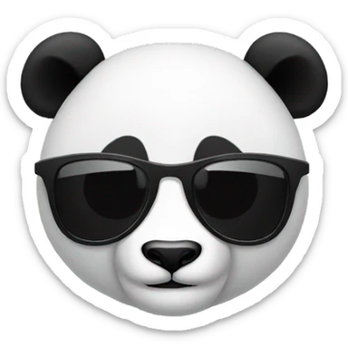 Panda with sunglass sticker