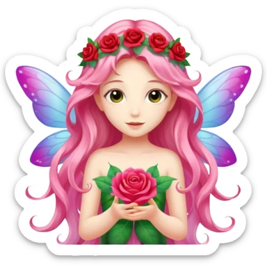Rose wings,Flower Fairies. sticker