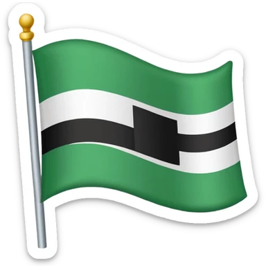 I want a flag as a emoji its made by three colours white green and black sticker