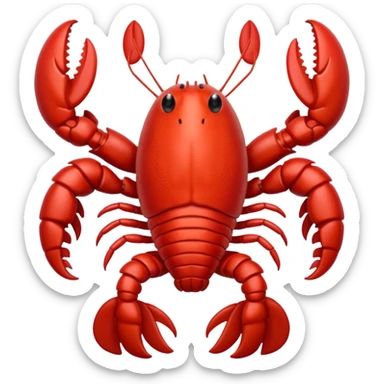 a lobster dressed as a superhero 🦞in the style of this lobster emoji sticker