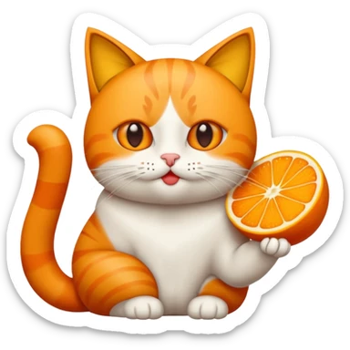 haz que un gato de color naranja esté lanzando un beso sticker