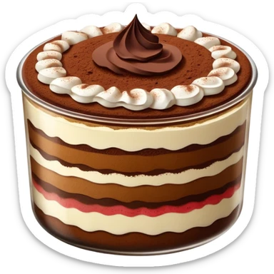 Genrete an emoji for Tiramisu a coffee dessert make it appealing sticker