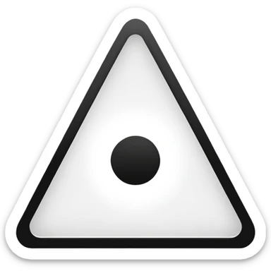 iOS style emoji, minimal summoning symbol, three dots triangle sticker