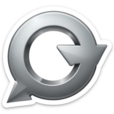 U turn arrow symbol sticker