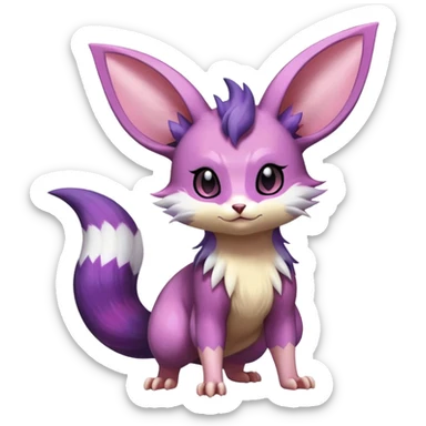 Shiny Furret-Espeon-Furret-Noibat-Noivern-Hybrid (Full body) sticker