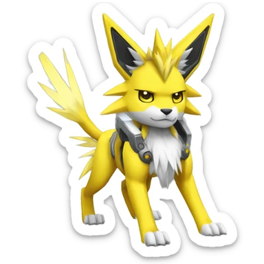 Renamon-Jolteon-Zeraora-mecha full body sticker
