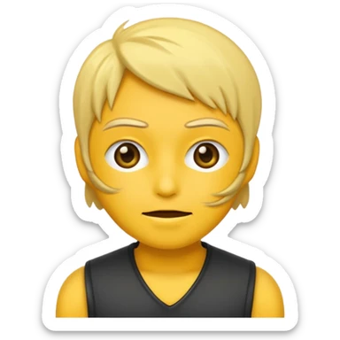 Simple android emoji, but with a awkward emoji, mixed with a 👉👈 on the outside of the emoji. sticker