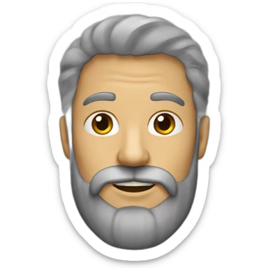 Homme très longue barbe sticker