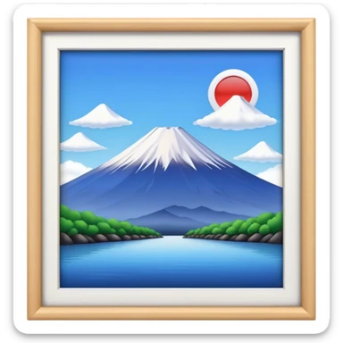 Cinematic Realistic Mount Fuji Emoji  sticker