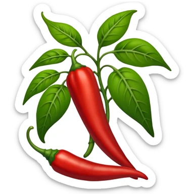 a chili pepper plant sticker