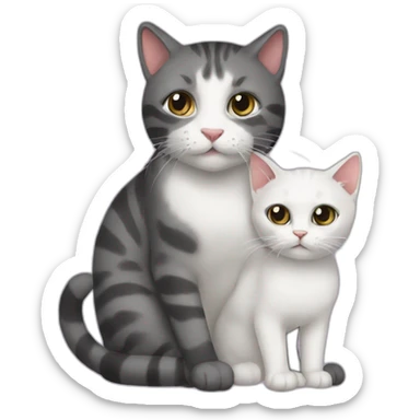 cat holding pian sticker