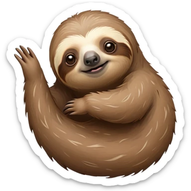 A slow-moving sloth whose fur contains swirling galaxies and star formations. Time moves differently around it, and it occasionally births small shooting stars.
 sticker