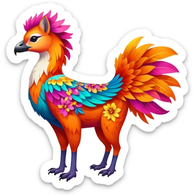 Multicolored floral exotic Falvie-Fionbri, full body sticker