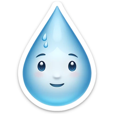 Gota de agua blanca  sticker